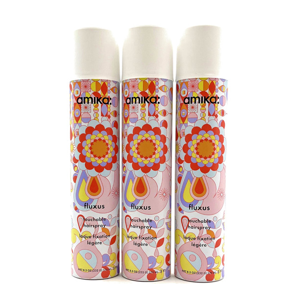 Amika Fluxus Touchable Hairspray 8.2 oz - 3 Pack